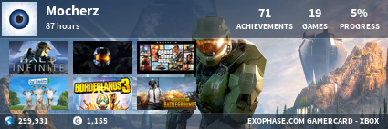 mocherz Xbox gamercard from Exophase